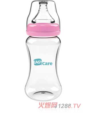 伊斯卡尔240ml玻璃宽口径奶瓶（红）