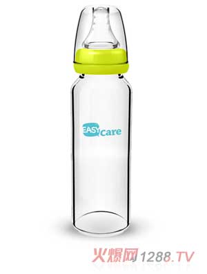 伊斯卡尔240ml玻璃标准口径奶瓶（绿）