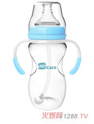 伊斯卡尔240mlPP自动宽口径奶瓶（蓝）