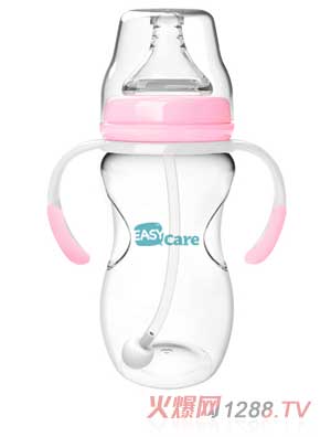 伊斯卡尔240mlPP自动宽口径奶瓶（红）