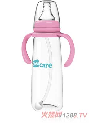 伊斯卡尔240mlPP自动标准口径奶瓶（红）