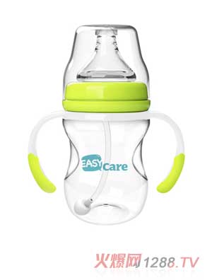 伊斯卡尔160mlPP自动宽口径奶瓶（绿）