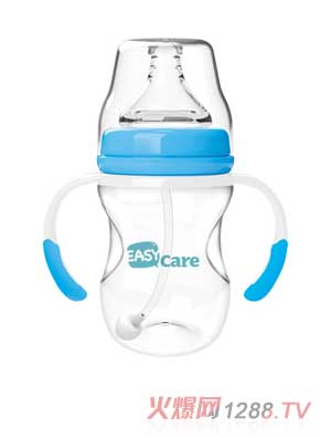 伊斯卡尔160mlPP自动宽口径奶瓶（蓝）