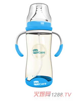 伊斯卡尔260mlPPSU自动宽口径感温奶瓶（蓝）