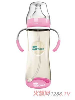 伊斯卡尔320mlPPSU自动宽口径感温奶瓶（红）