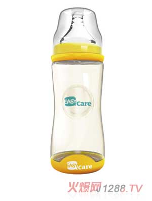 伊斯卡尔260mlPPSU宽口径感温奶瓶(黄)