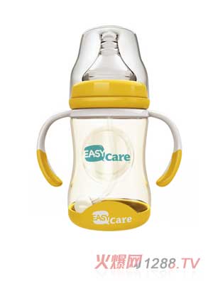 伊斯卡尔160mlPPSU自动宽口径感温奶瓶（黄）