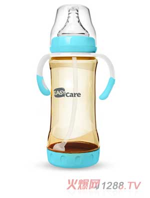 伊斯卡尔330mlPPSU防胀气自动奶瓶（蓝）