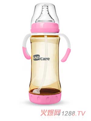 伊斯卡尔330mlPPSU防胀气自动奶瓶（红）