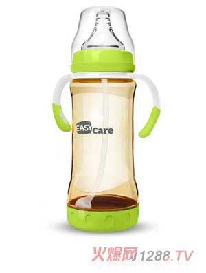 伊斯卡尔330mlPPSU防胀气自动奶瓶（绿）