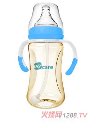 伊斯卡尔240mlPPSU自动宽口径奶瓶（蓝）