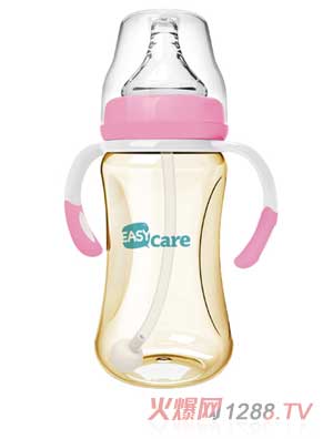 伊斯卡尔240mlPPSU自动宽口径奶瓶（红）