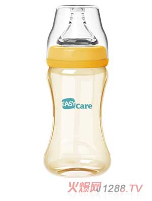 伊斯卡尔240mlPPSU宽口径奶瓶（黄）