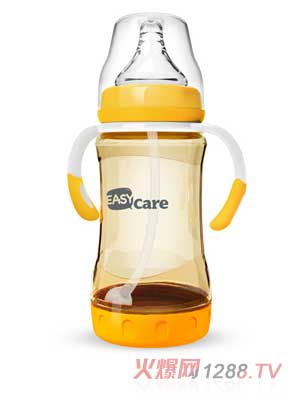 伊斯卡尔240mlPPSU防胀气自动奶瓶（橙）