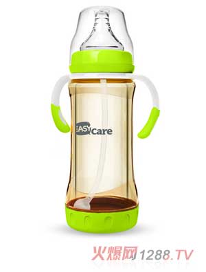 伊斯卡尔220mlPPSU安全玻璃自动奶瓶（绿）
