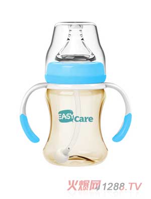 伊斯卡尔160mlPPSU自动宽口径奶瓶（蓝）