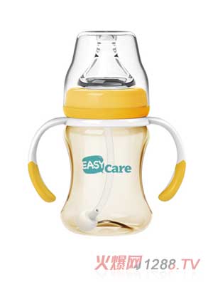 伊斯卡尔160mlPPSU自动宽口径奶瓶（黄）