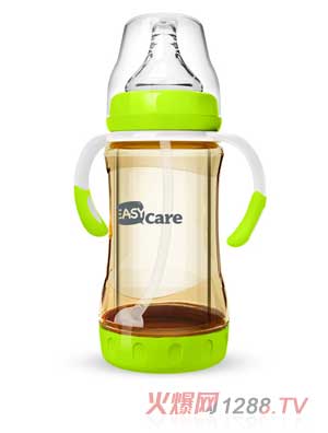 伊斯卡尔160mlPPSU安全玻璃自动奶瓶（绿）
