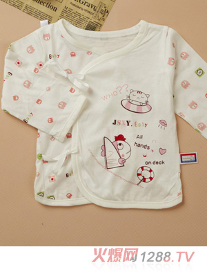 金色小鱼麻塞尔纤维单面小鱼半背合同衫