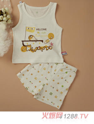 金色小鱼麻塞尔纤维单面小鱼背心套