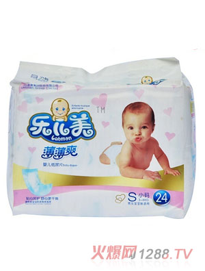 乐儿美薄薄爽婴儿纸尿片S码24片