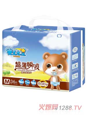 婴王之星超薄瞬吸纸尿片M