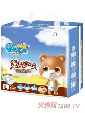 婴王之星舒肤瞬吸纸尿裤L