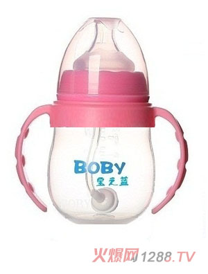 小苹果仿生奶瓶180ML粉色