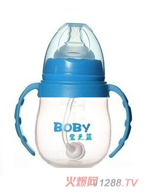 小苹果仿生奶瓶180ML蓝色