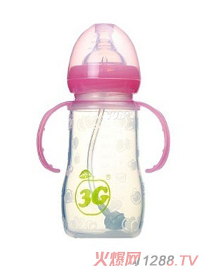 3G小苹果软奶瓶240ML粉色