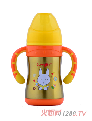 Bunnytoo不锈钢保温奶瓶220ml黄色