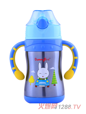 Bunnytoo弹盖保温学饮杯220ML蓝色