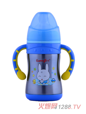 Bunnytoo不锈钢保温奶瓶220ml蓝色