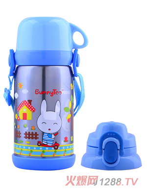 Bunnytoo雙蓋真空保溫壺600ml藍色