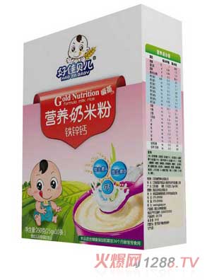 好佳贝儿铁锌钙盒装营养奶米粉