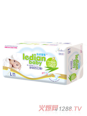 樂(lè )點(diǎn)寶寶凈味防紅臀尿褲L50片