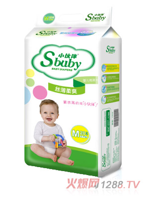 小伙伴丝薄柔爽婴儿纸尿片M