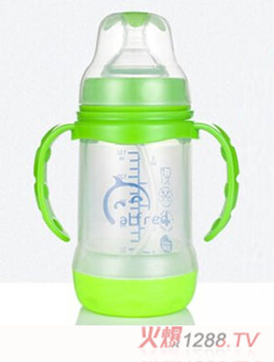 蓝精灵外壳防护玻璃防爆奶瓶