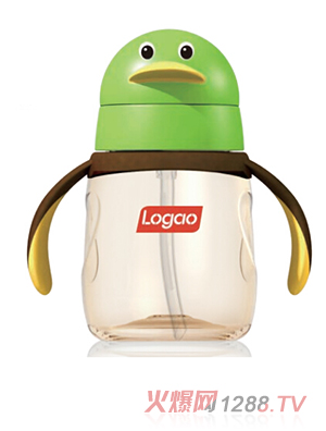 Logao（乐高）PPSU企鹅吸管水杯