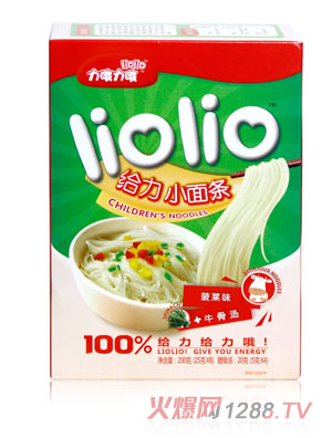 力哦力哦给力小面片菠菜味200g