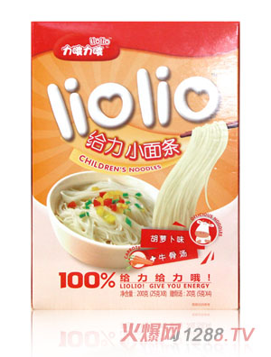 力哦力哦给力小面片胡萝卜味200g