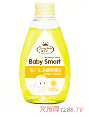 强牛贝比婴儿抚触润肤橄榄油