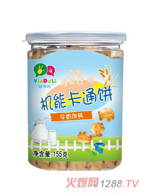 因得利牛奶加鈣機能卡通餅