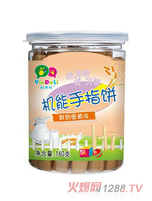 因得利鮮奶蛋黃味機能手指餅