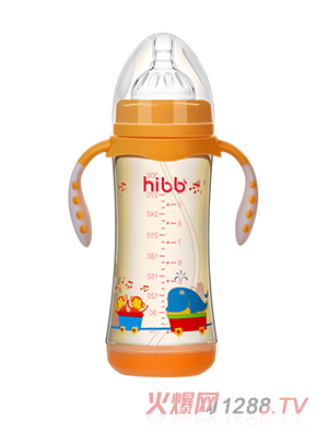 浩一貝貝感溫PPSU奶瓶黃色300ml
