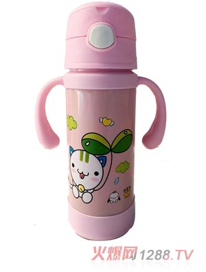 好乐婴淡粉色水杯