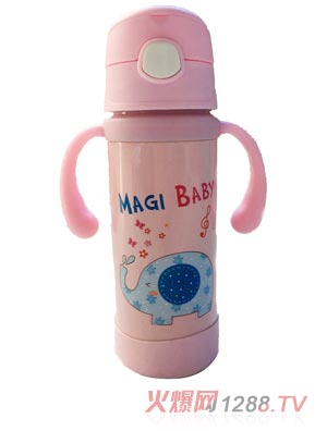 好乐婴粉色水杯