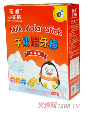 南极小企鹅草莓味磨牙棒80g