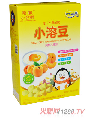 南极小企鹅黄桃水蜜桃小溶豆