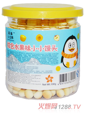 南极小企鹅综合水果小小馒头100g